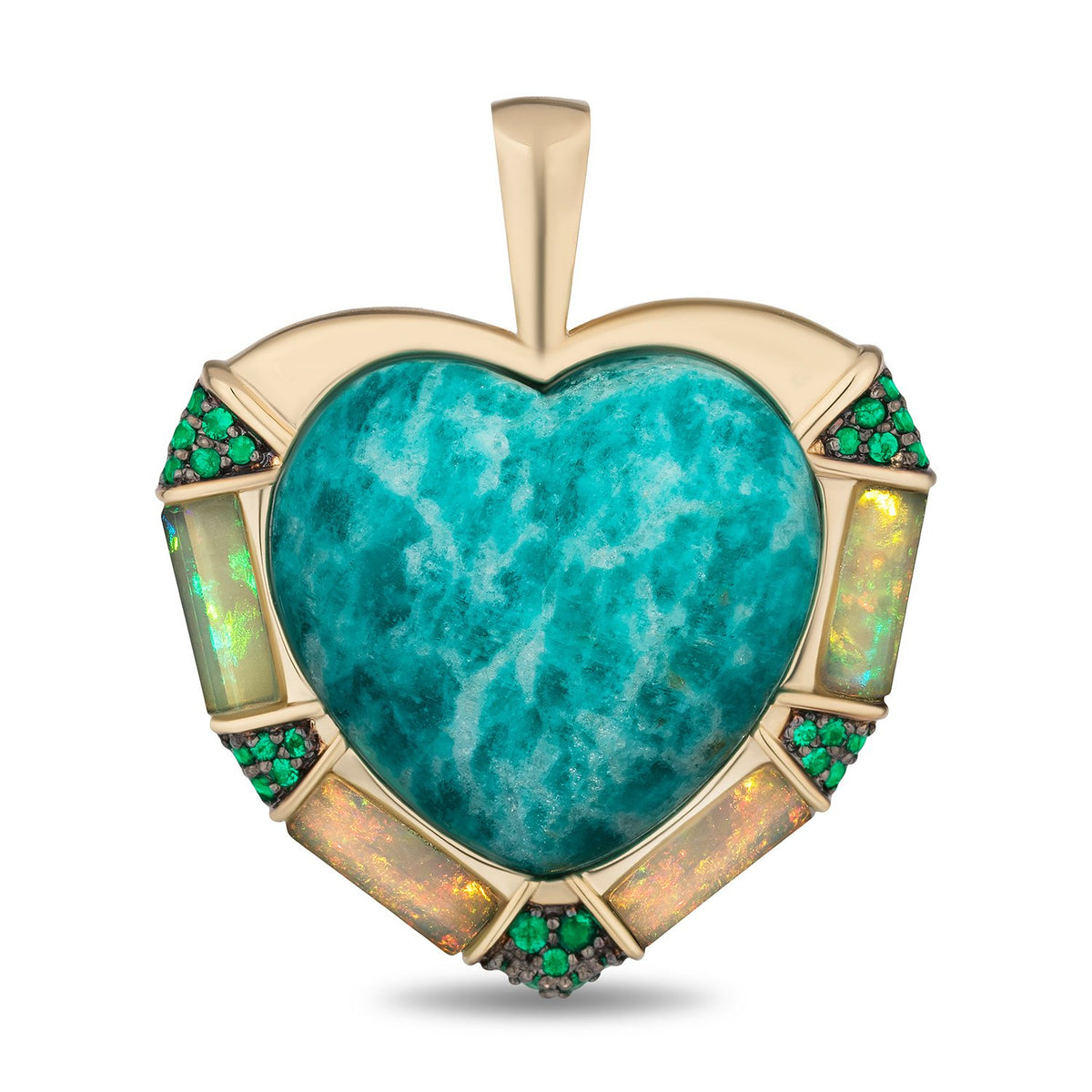 Large DNA Heart Pendant