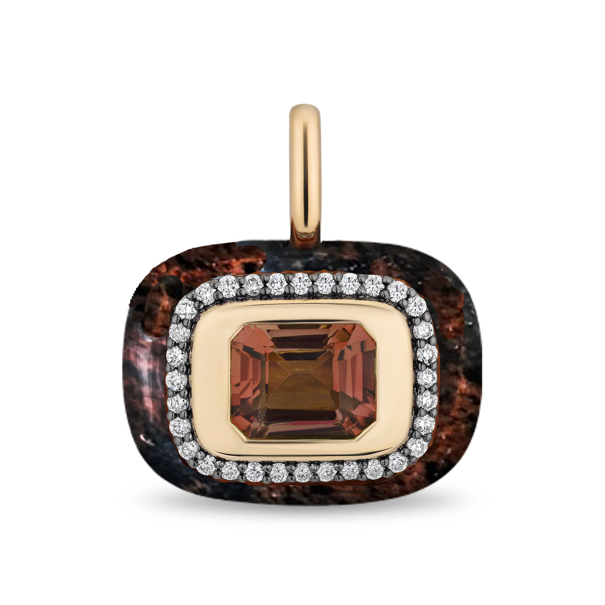 Medium Floret Stone Pendant | East/West