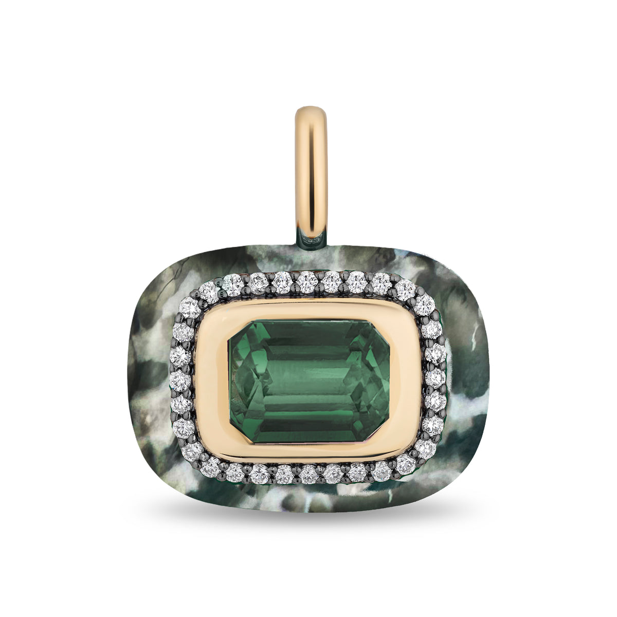 Medium Floret Stone Pendant | East/West