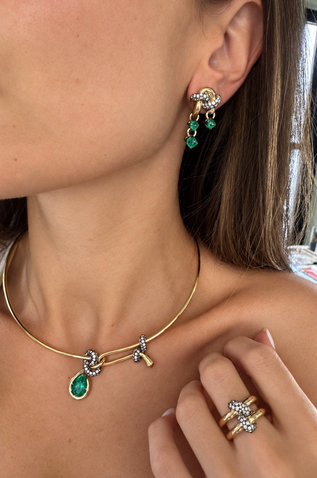 Emerald Tangled Dangles