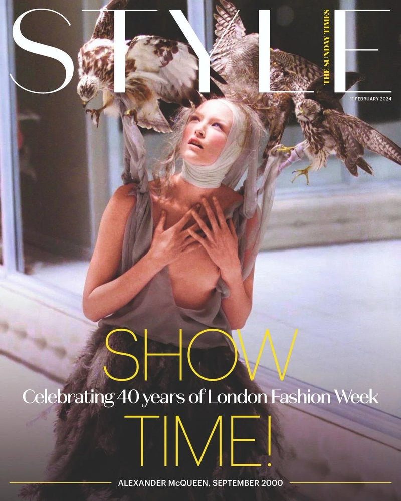 Magazine cover with the title STYLE and the subtitle Celebrating 40 years of London Fashion Week.