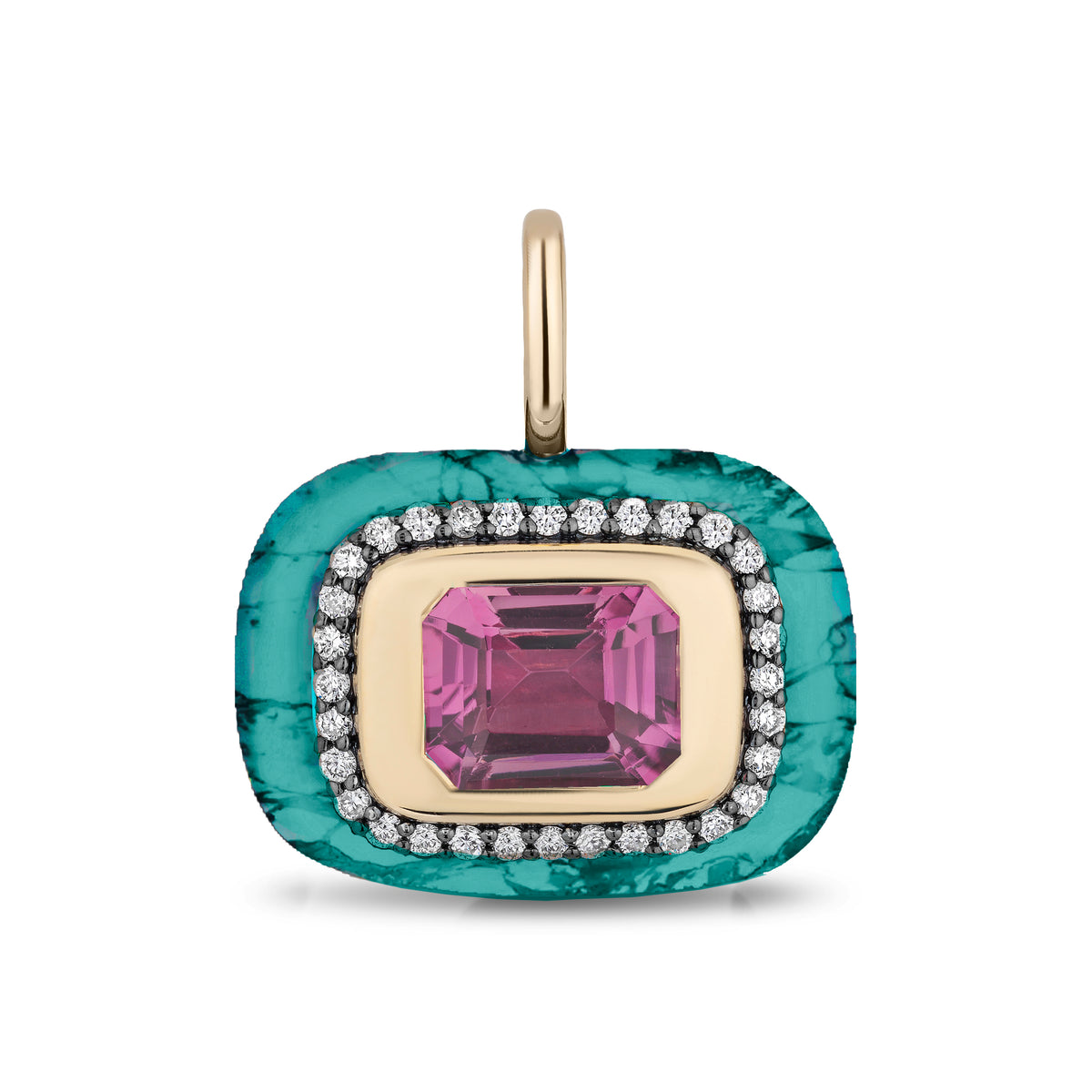 Medium Floret Stone Pendant | East/West
